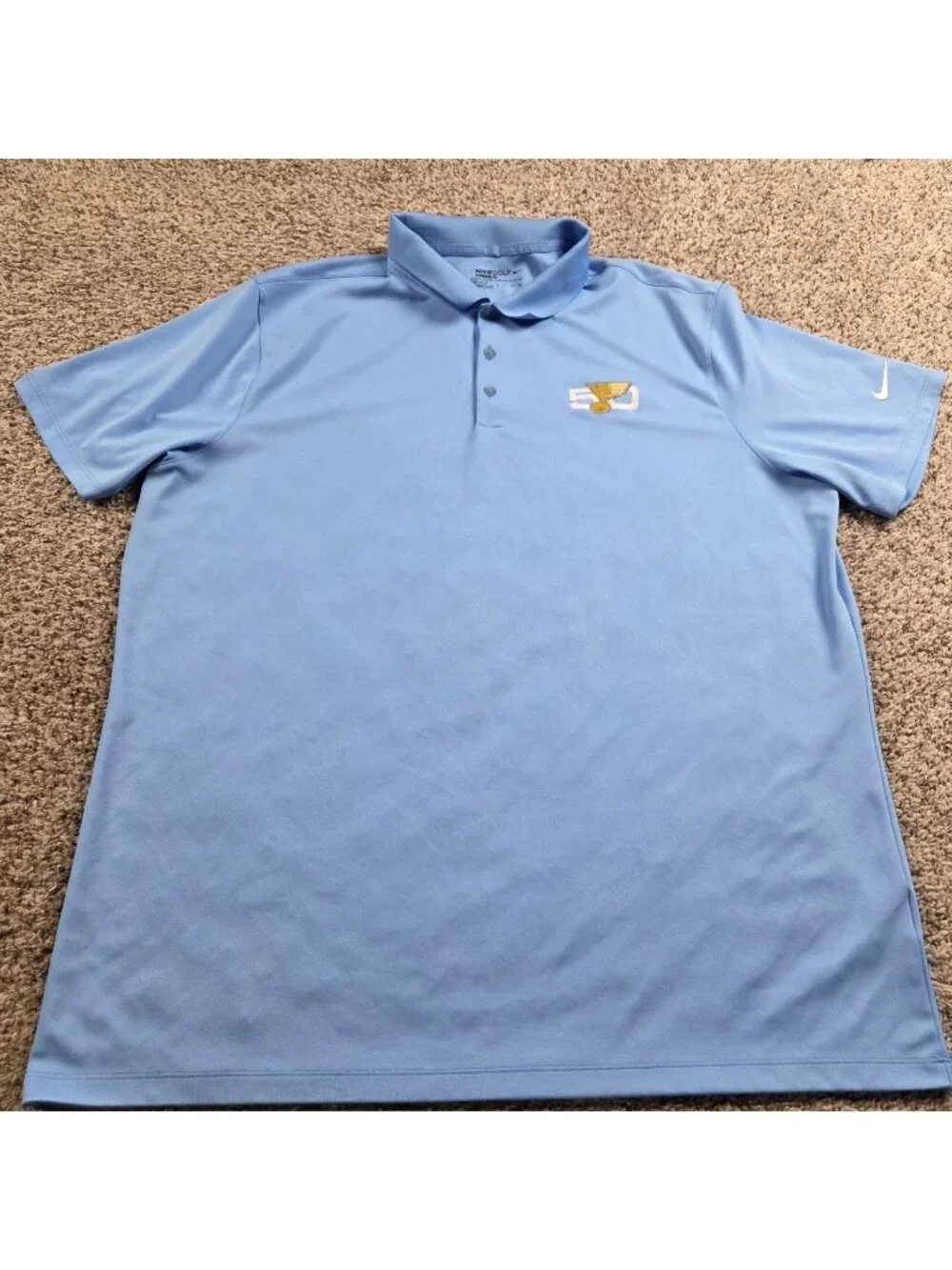 Nike St. Louis Blues NHL Polo Mens 2XL Blue Standard Fit Performance